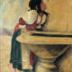 Girl at fountain